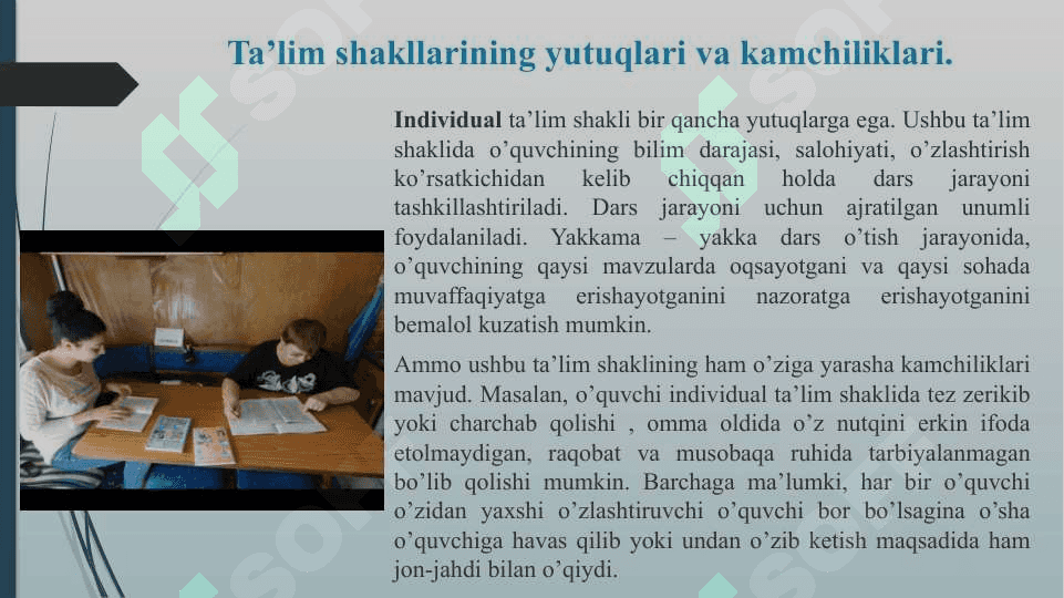 TA’LIMNING TASHKILIY SHAKLLARI 7