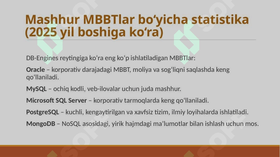 Zamonaviy MBBT statistikasi asosida  umumiy tahlil 4