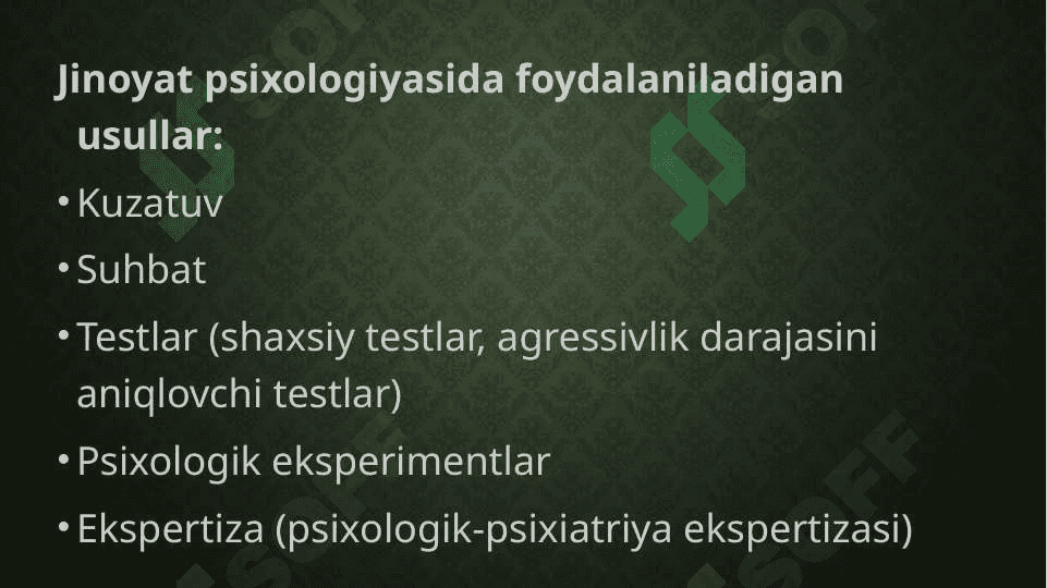 Jinoyatni aniqlashning psixologik xususiyatlari 8