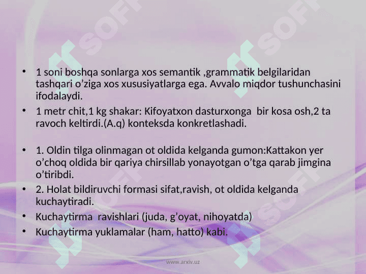 Son so’z turkumi 8