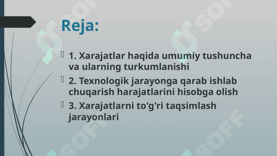 Boshqaruv hisobida xarajatlar hisobini yuritish 2
