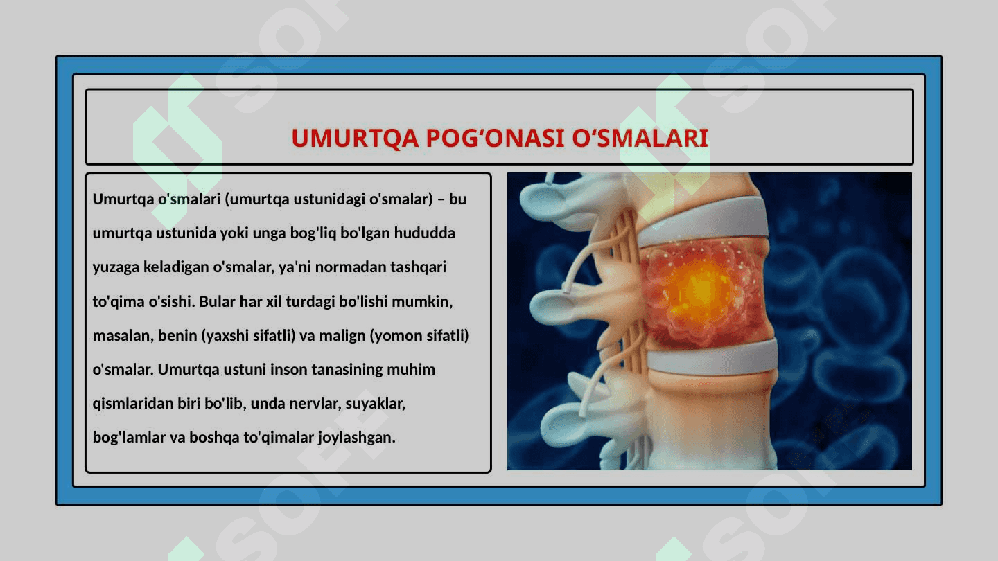 Markaziy nerv sitemasi va umurtqa o’smalari 5