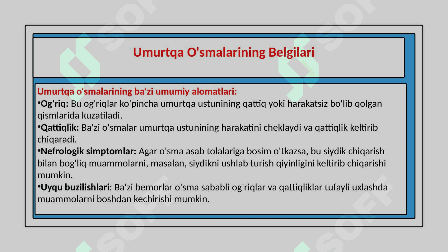 Markaziy nerv sitemasi va umurtqa o’smalari 8