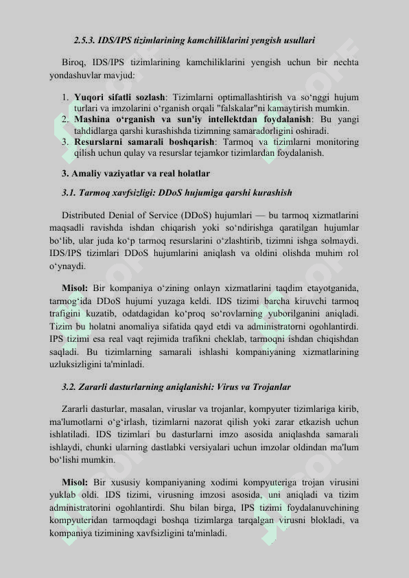 Hujumlarni aniqlash va bartaraf etish tizimlari 5