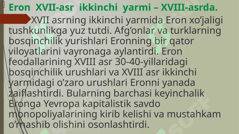 Yangi  davrda  Eron 2