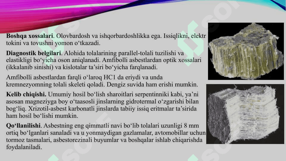 ZANJIRSIMON STRUKTURALI SILIKAT MINERALLAR 7