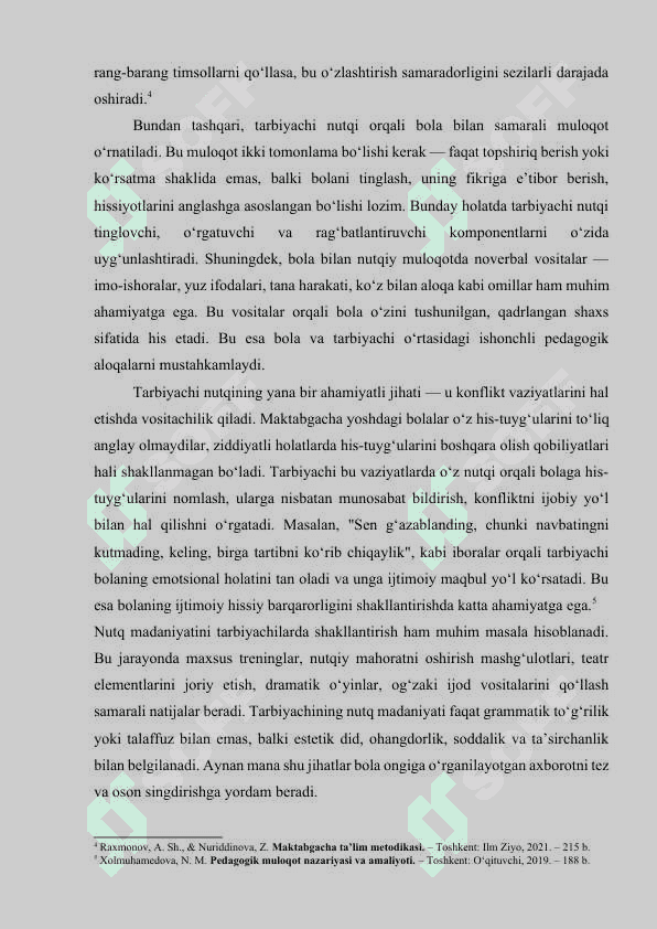 TARBIYACHI NUTQIGA QO'YILADIGAN PEDAGOGIK TALABLAR. 8