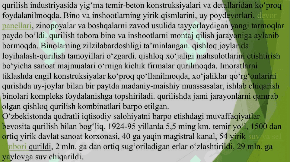 Qurilish industuriyasi korxona va tashkilotlarni davlat tasarrufidan chiqarish va xususiylashtirishning asosiy yo’nalishlari 4