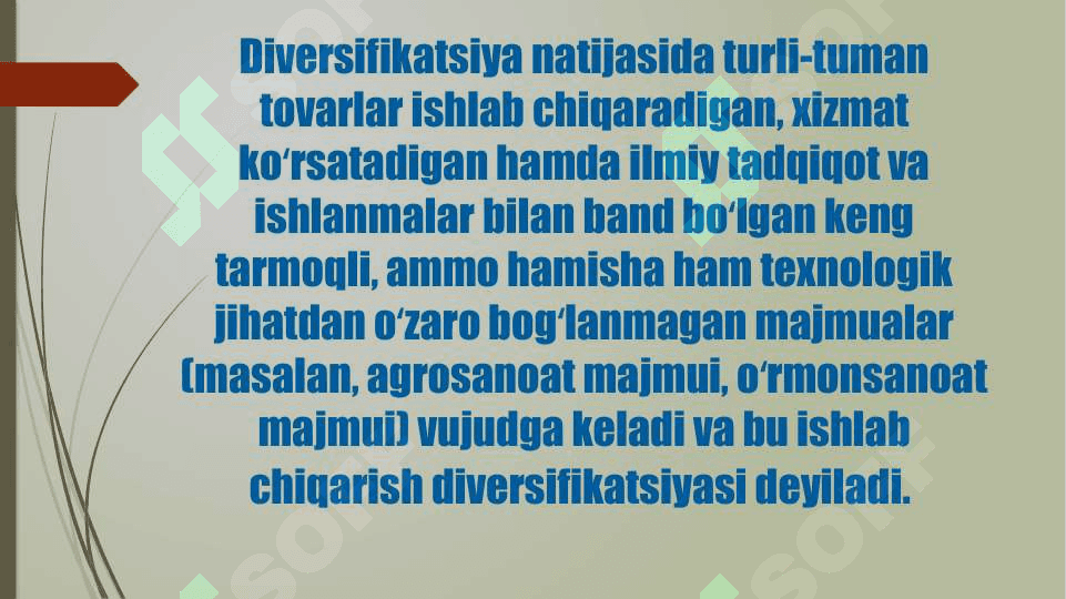 Diversifikatsiya haqida tushuncha, diversifikatsiya strategiyasini ishlab chiqish 4