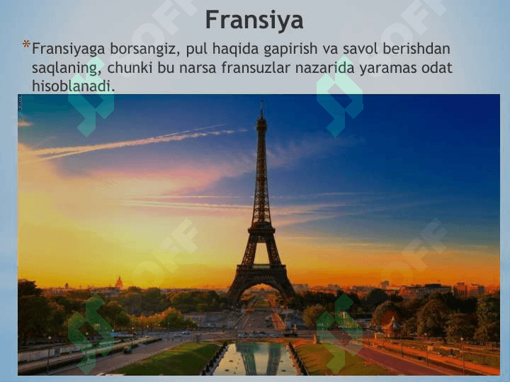Ba’zi xorijiy mamlakatlarning odob doirasidagi ta’qiqlari Etika 2