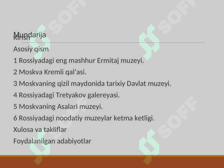 Rossiya Davlat muzeylari Россия давлат музейлари 2