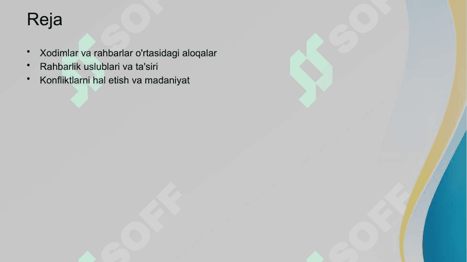 Korxona va tashkilotlarda xodimlar bilan rahbar o'rtasidagi ish yuzasidan vujudga keladigan ish aloqalari va munosabatlari 2