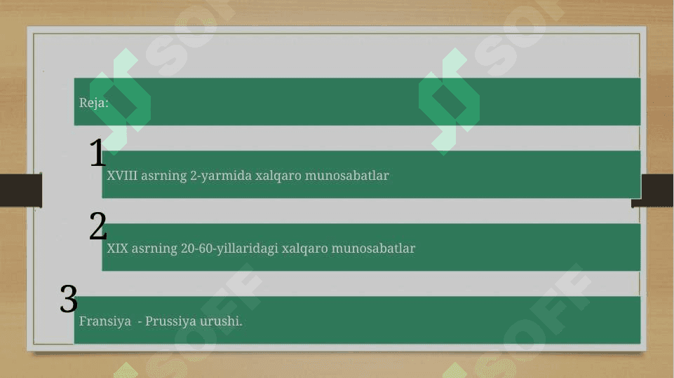 XVIII - XIX asrlarda Xalqaro munosabatlar. Fransiya - Prussiya urushi 2