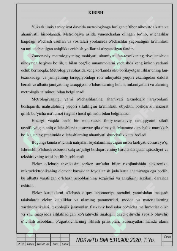 Elektr kattaliklarni o‘lchash stendini yaratish 2