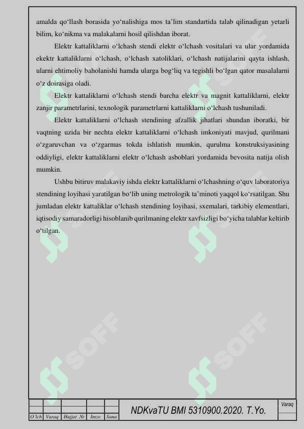 Elektr kattaliklarni o‘lchash stendini yaratish 3