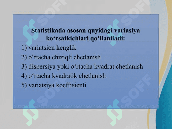 VARIATSION TAXLIL METODI 4