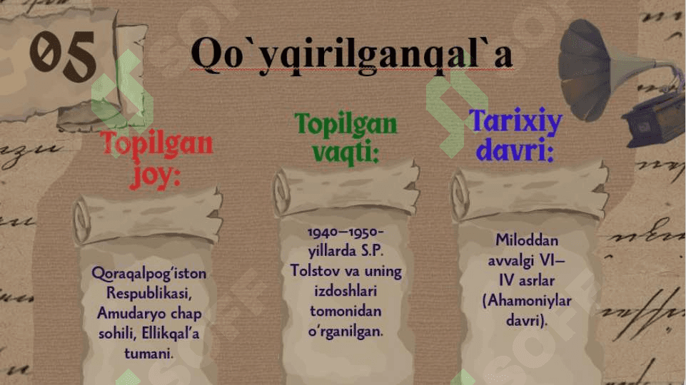 Ahamoniylar davrida Xorazm me'morchilik yodgorliklari (2) 7