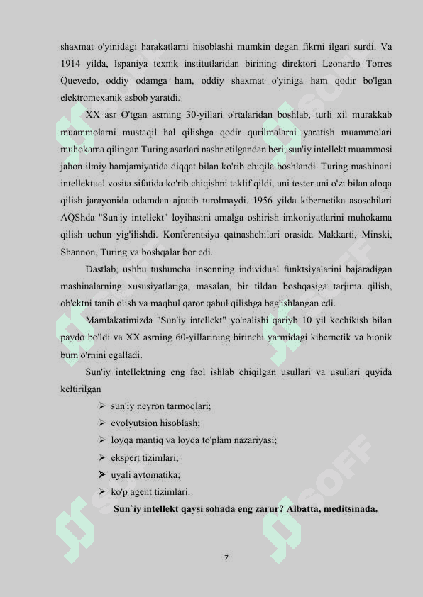 PERSEPTRON. KO’P QATLAMLI PERSEPTRON 6