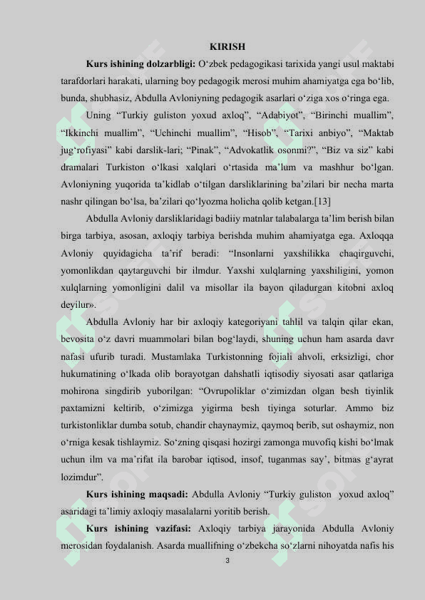 ABDULLA AVLONIY “TURKIY GULISTON  YOXUD AXLOQ” TA’LIMIY AXLOQIY MASALALAR 2