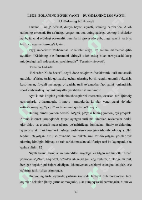 BOLANING BO‘SH VAQTINI TASHKIL ETISHDA ISLOM TA’LIMOTIDAN FOYDALANISH.docx 4