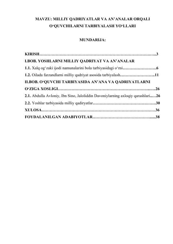 MILLIY QADRIYATLAR VA AN’ANALAR ORQALI O’QUVCHILARNI TARBIYALASH YO’LLARI.docx