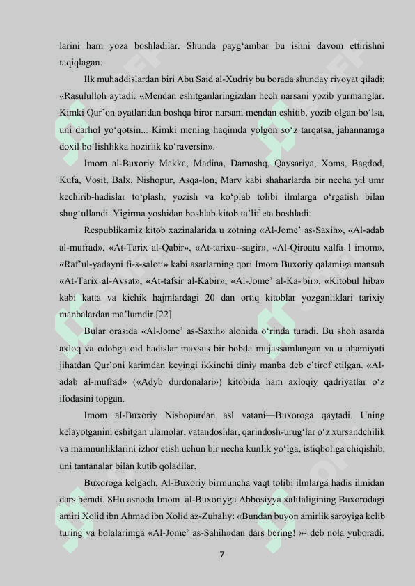 IMOM AL-BUXORIY VA AT-TERMIZIYNING XADIS ILMINI RIVOJLANTIRISHDAGI XIZMATLARI.docx 6