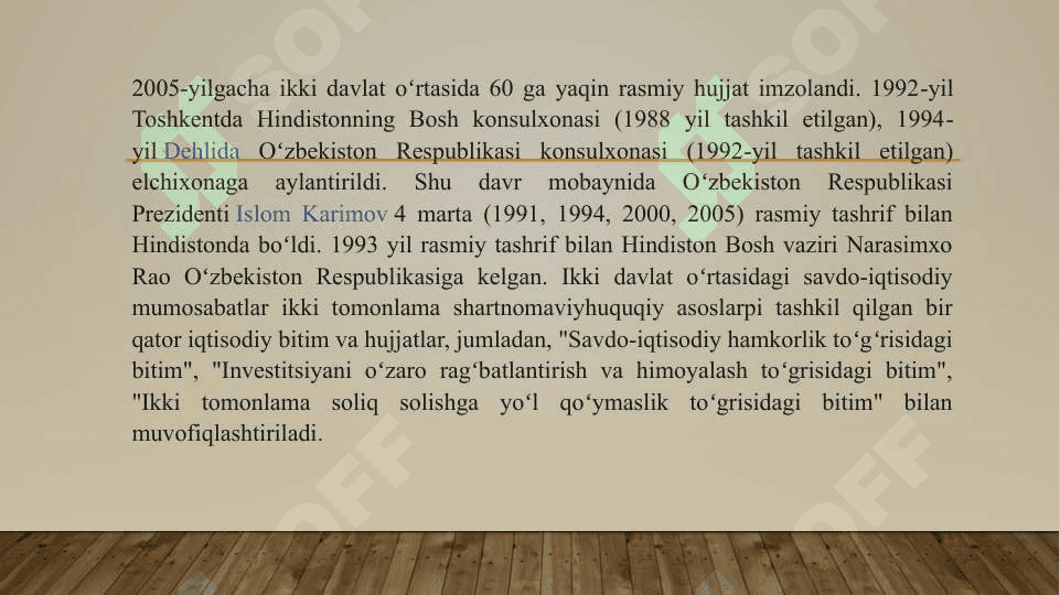 Oʻzbekistonning Hindiston va Pokiston bilan hamkorligi 5