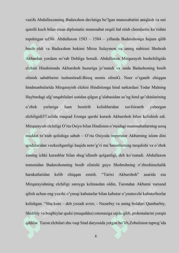 SHAYBONIYLAR VA BOBURIYLAR O’RTASIDAGI DIPLOMATIK MUNOSABATLAR..docx 7