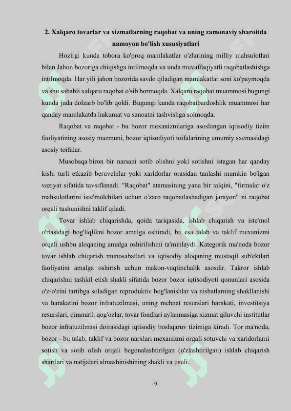 TOVARLAR VA XIZMATLAR BOZORIDA RAQOBAT VA UNI ANIQLASH USULLARI..docx 8