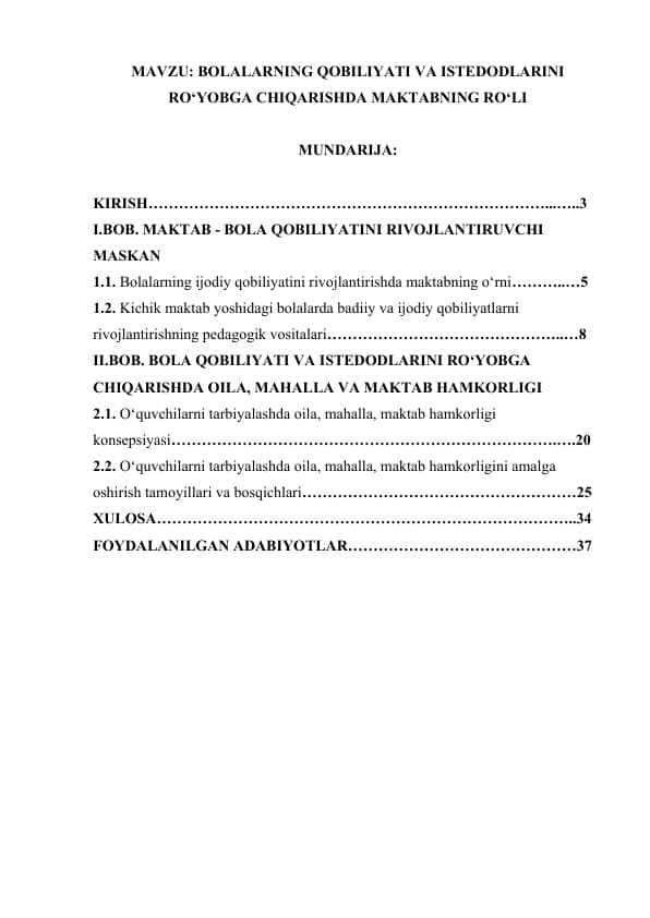 BOLALARNING QOBILIYATI VA ISTEDODLARINI RO'YOBGA CHIQARISHDA MAKTABNING RO'LI.docx