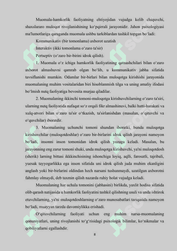 PEDAGOGIK FAOLIYATNI TASHKIL ETISHDA MULOQOTGA KIRISHNI RIVOJLANTIRISH.docx 7