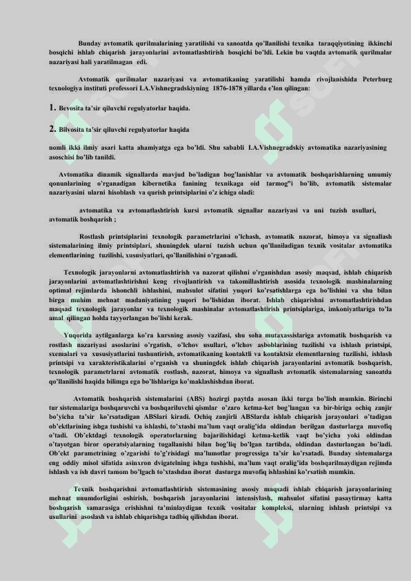 Suyuqliklarni aralashtirish jarayonini matematik modillashtirish va avtomatlashtirish 8