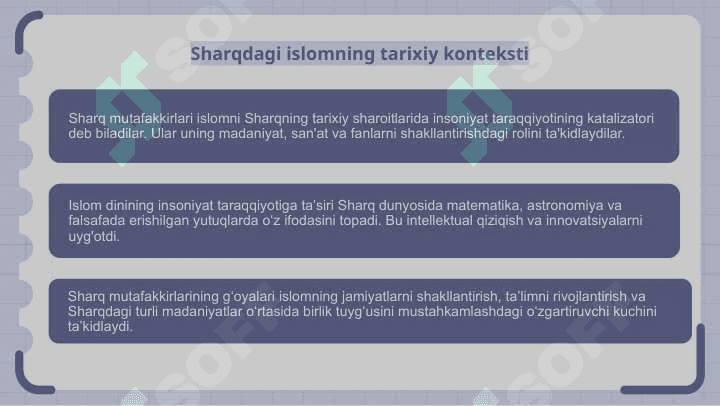 Sharq mutafakkirlarining Islom dining inson kamolotiga tasiri haqidagi goyalari 4