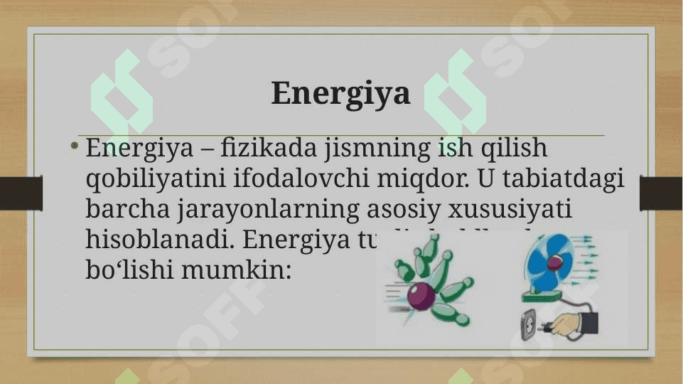 Energiya, Ish va Quvvat 2