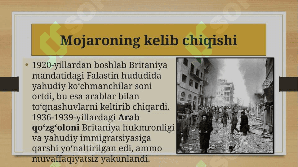 Yaqin va Oʻrta Sharq 1945-1990 yillarda Arab-Isroil mojarosi 3