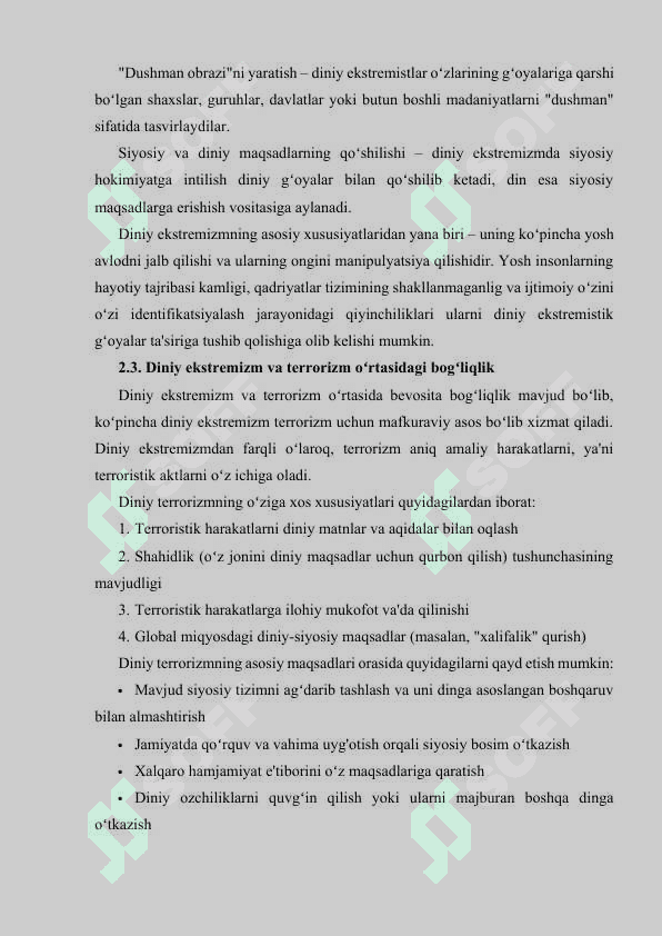 DINIY AQIDAPARASTLIK (FANATIZM), EKSTREMIZM, PAYDO BOʻLISHINING IJTIMOIY TARIXIY ZAMINLARI VA RIVOJLANISHI 6