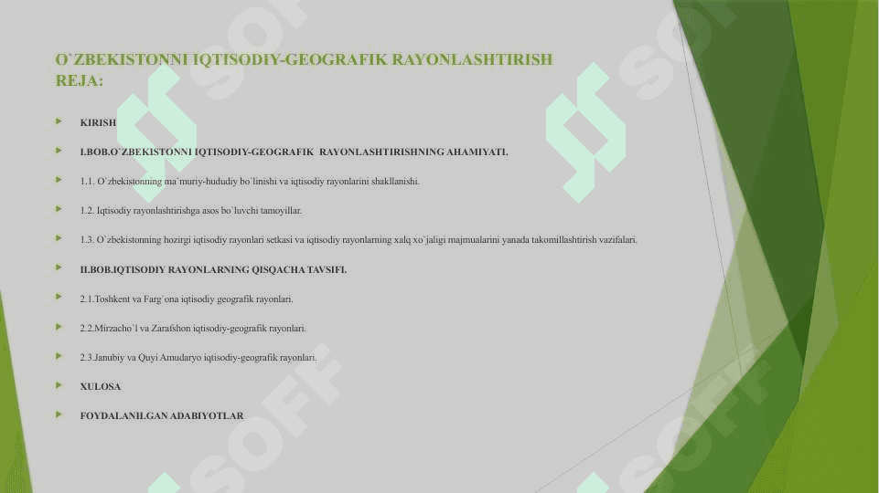 O`zbekistonni iqtisodiy-geografik rayonlashtirish 2