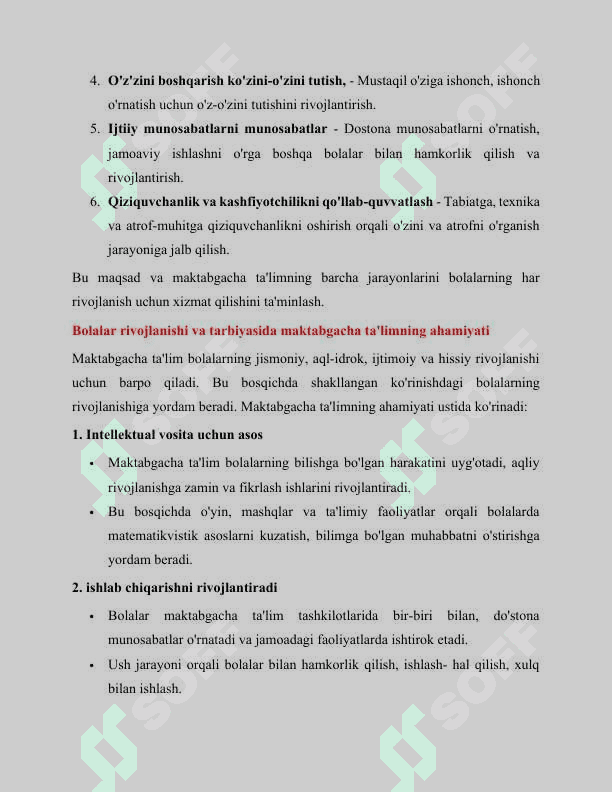 Taʼlim tizimida maktabgacha taʼlim tashkilotlarining tutgan oʻrni va uning istiqbollar 4