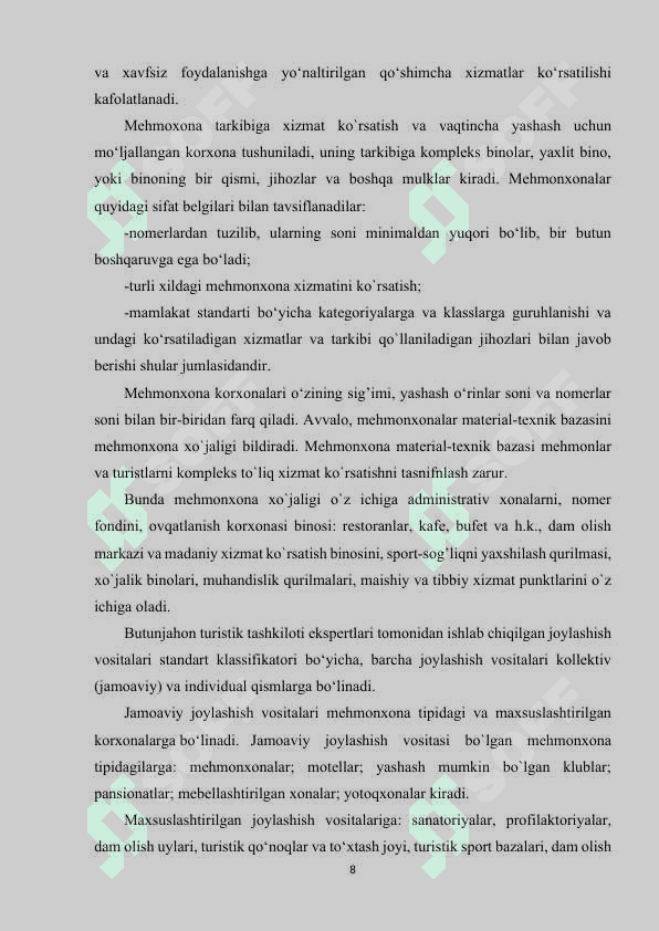 MEXMONXONA XIZMATLARINI SERTIFIKATLASHTIRISHNING XORIJIY TAJRIBALARI 8