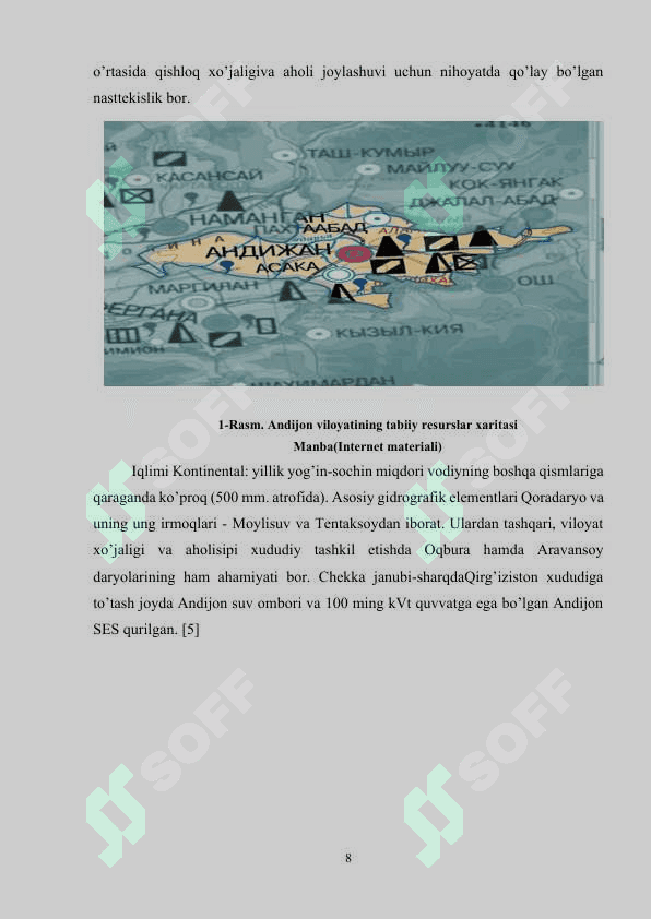 Andijon viloyatining iqtisodiy-geografik tavsifi 8