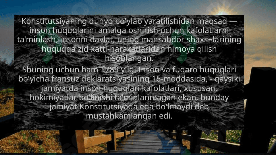 Konstitutsiya normalarining Respublika manfaatlariga zid tarzda talqin qilinishiga yo’l qo’yilmasligi 2