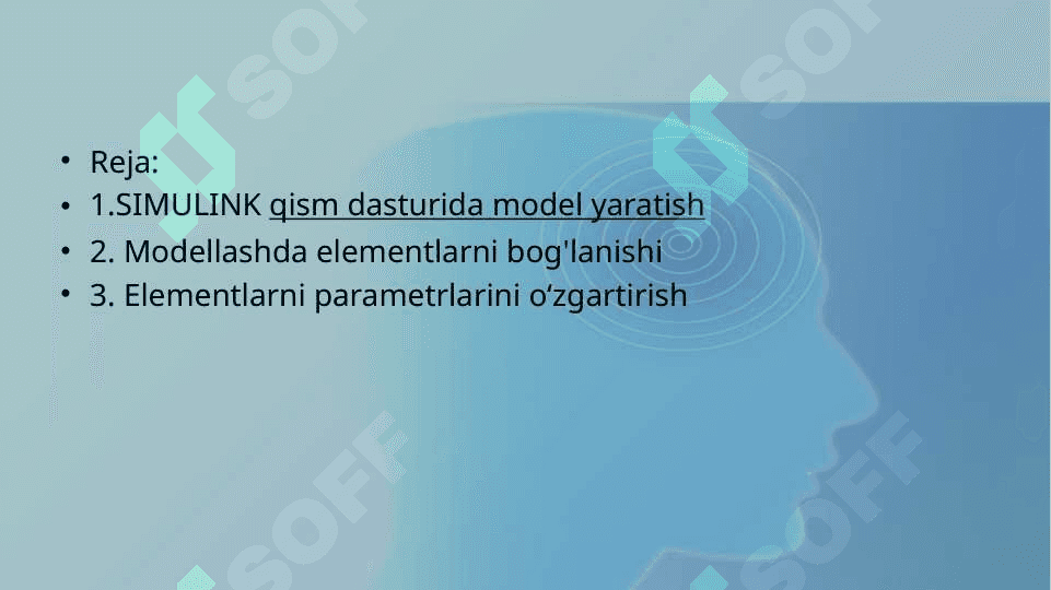 Matlab SIMULINK qism dasturida boshqarish sistemalarini modellashtirish 2