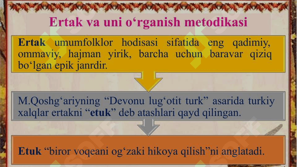 O’zbek xalq ertaklari Ertakni o‘qish mеtodikasi 4