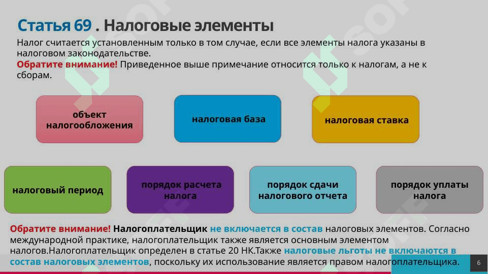 Налоговые элементы и налоговый учет 6