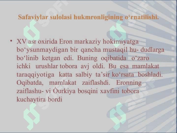 XVI–XVIII   ASRLARDA   ERON 2
