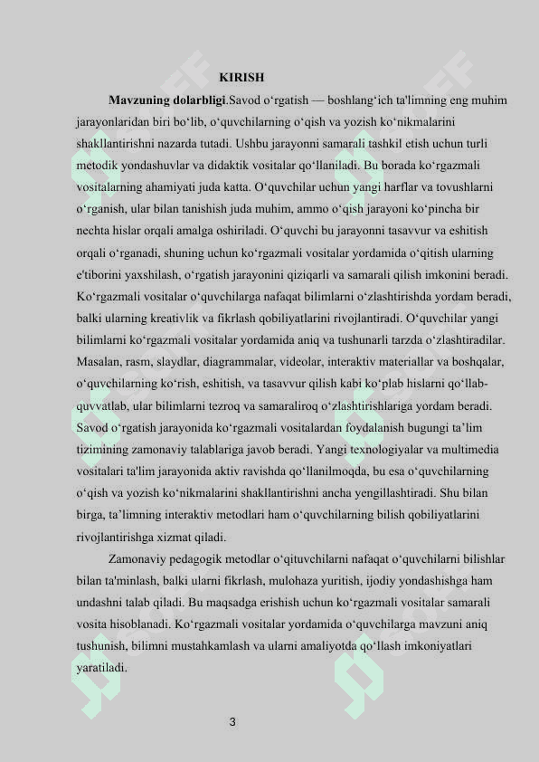 Savod oʻrgatish davrida koʻrgazmali qurollardan foydalanish 2