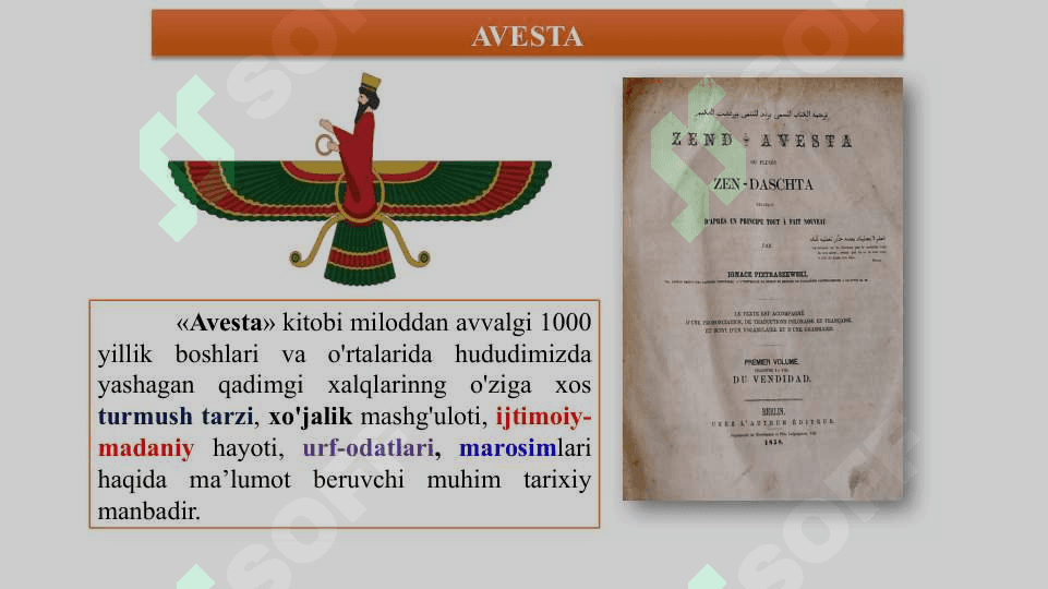 Zardushtiylik dini-Markaziy Osiyo xalqlari dini 8