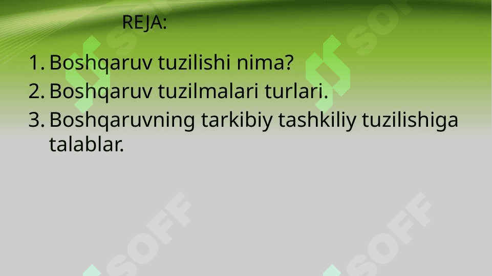 Boshqaruvning tarkibiy tashkiliy tuzilishi 2