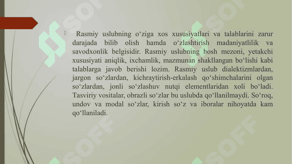 Hozirgi ish yuritish hujjatlari va ularning o'ziga xos jihatlari 3