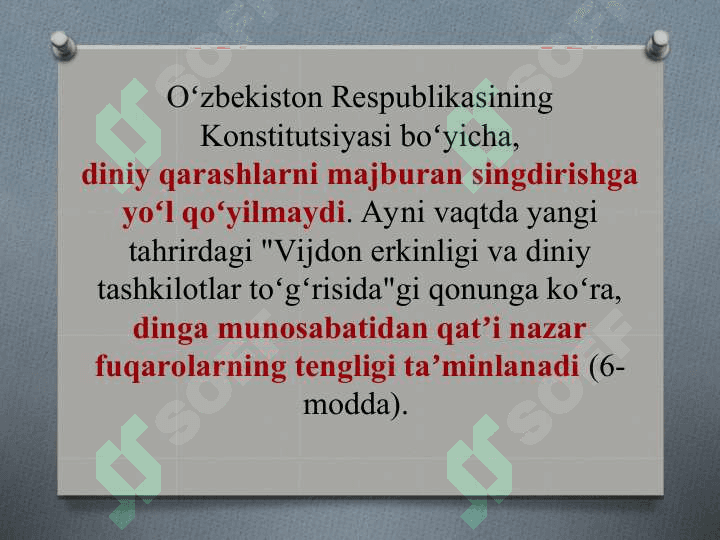 O‘ZBEKISTONDA FAOLIYAT YURITUVCHI  DINIY TASHKILOTLAR 7